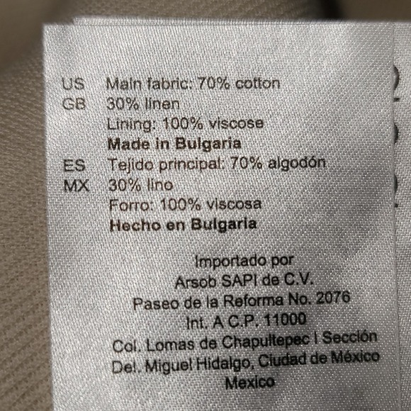 Sandro Paris Beige Cotton-Linen Belted Puff Sleeve Dress Sz4 Quiet Luxury Preppy - Picture 13 of 13